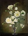 Carnations Canvas Paintings - Still Life with Carnations and Freesias
